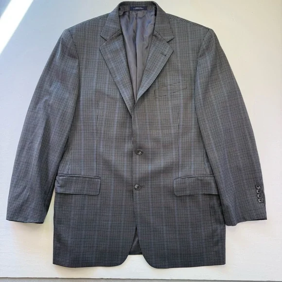 Joseph Abboud Sport Coat Blazer Men's Size‎ 42R Wool Plaid READ